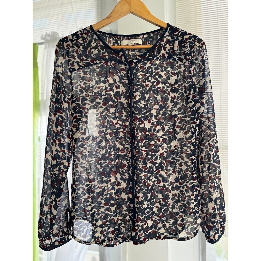 LOFT Sheer Chiffon Blouse